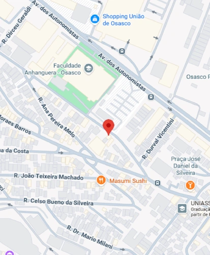 Localização da unidade Vila Campesina no Google Maps